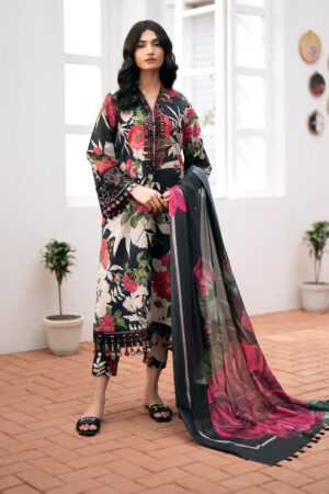 WDR-107_2 Print Lawn 3 Piece Unstitched Suit | Summer Collection 2025 | R-107