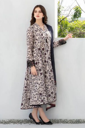 WDR-109_1 Digital Print Lawn 3 Piece Unstitched Suit | R-109