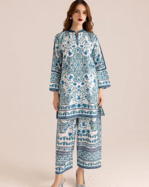 WDR-114-Famous_5 2PC Unstitched Sublimation Printed Crepe – All Season Wear | R-114