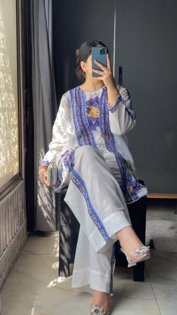 WDR-119_2 White Ivory Lawn 3-Piece Unstitched Suit | Most Hit | R-119