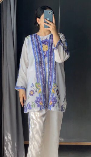 WDR-119_8 White Ivory Lawn 3-Piece Unstitched Suit | Most Hit | R-119